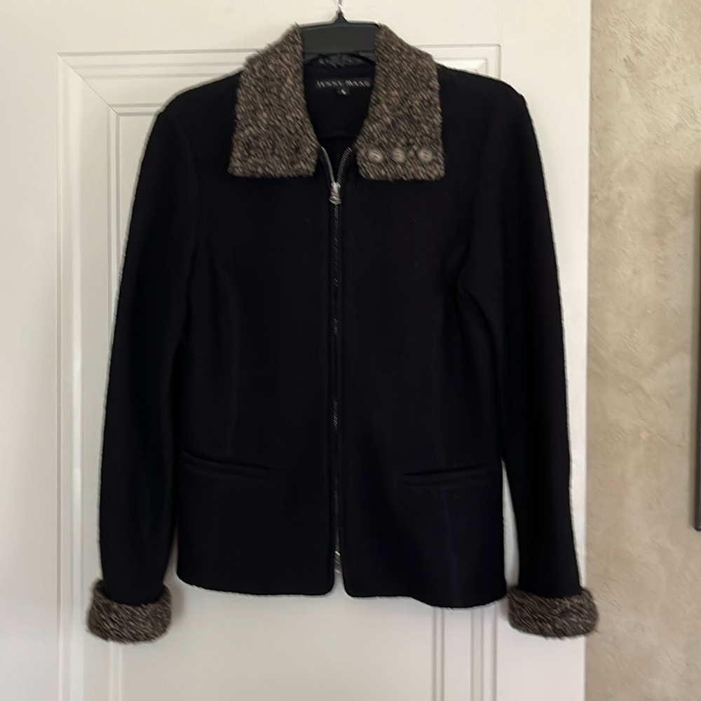Vintage JENNE MAAG Wool Jacket Black Size Small
